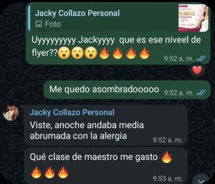 Captura real de conversación de WhatsApp con una clienta celebrando resultados